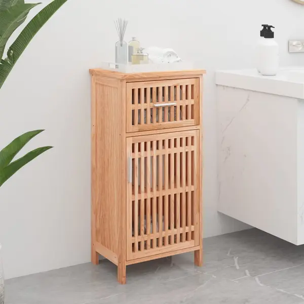 Gossi dulap de baie, 42x29x82 cm, lemn masiv de nuc