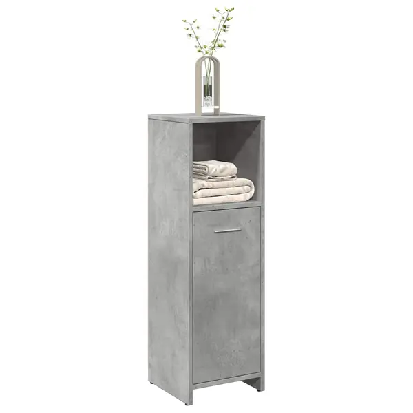 Gossi dulap de baie, gri beton, 30 x 30 x 95 cm, pal