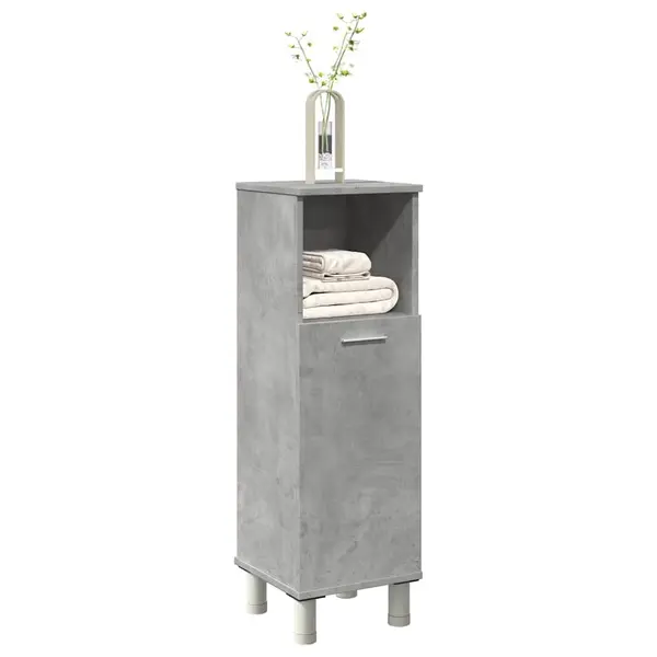 Gossi dulap de baie, gri beton, 30 x 30 x 95 cm, pal
