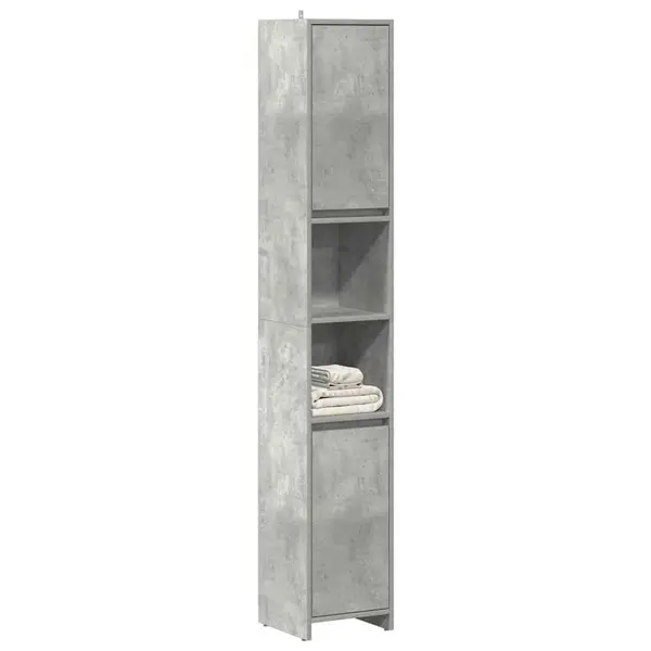Gossi dulap de baie, gri beton, 30x30x183,5 cm, pal