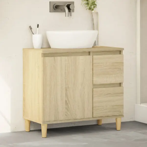 Gossi dulap de baie, stejar sonoma, 65x33x60 cm, lemn prelucrat