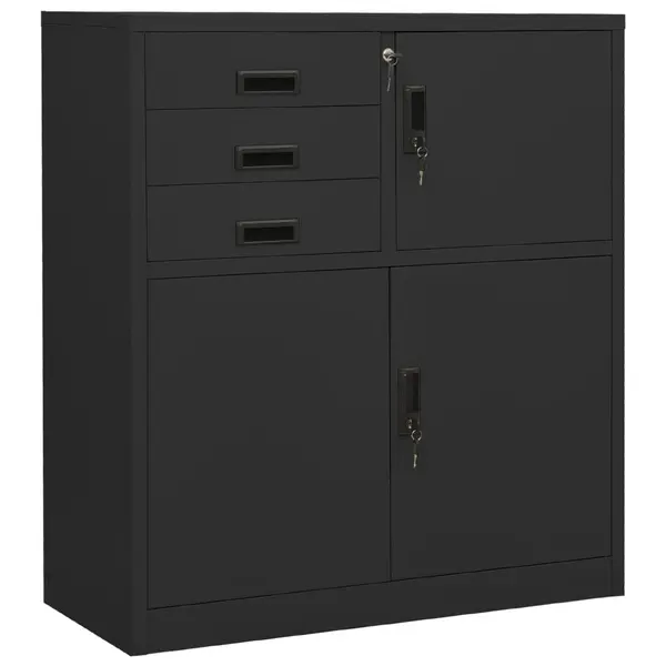 Gossi dulap de birou, antracit, 90x40x102 cm, otel