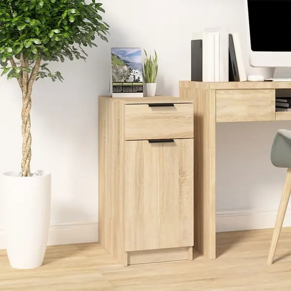 Gossi dulap de birou, stejar sonoma, 33,5x50x75 cm, lemn prelucrat