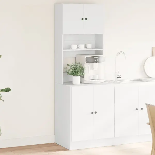 Gossi dulap de bucatarie, alb, 60x50x180 cm, lemn prelucrat