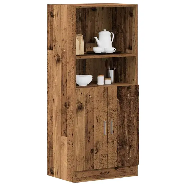 Gossi dulap de bucatarie, lemn vechi, 57x41,5x131,5 cm lemn prelucrat