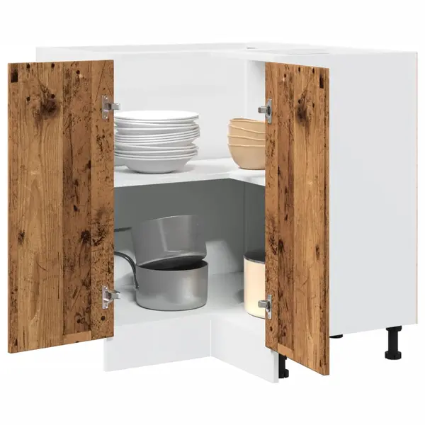 Gossi dulap de bucatarie, lemn vechi, 75,5x75,5x81,5cm lemn prelucrat
