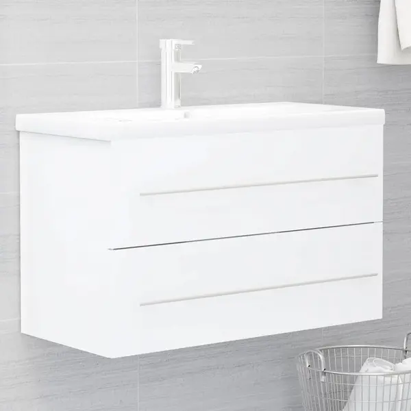 Gossi dulap de chiuveta, alb, 80x38,5x48 cm, pal