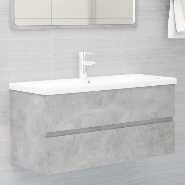 Gossi dulap de chiuveta, gri beton, 100x38,5x45 cm, pal
