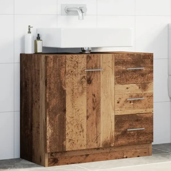 Gossi dulap de chiuveta, lemn vechi, 63x30x54 cm, lemn prelucrat