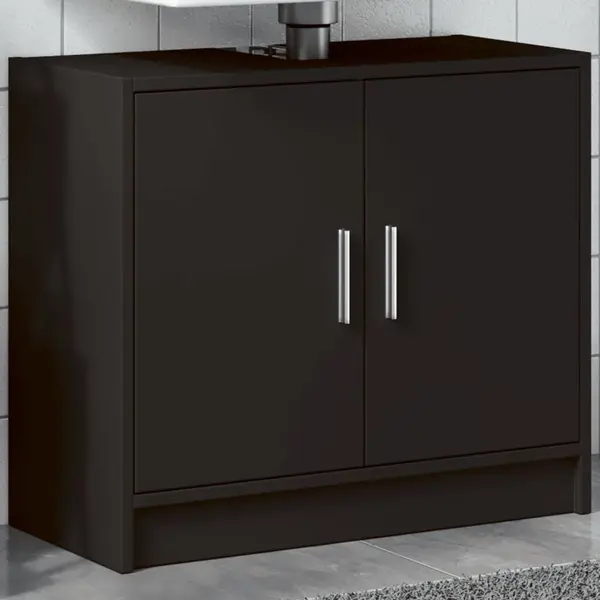 Gossi dulap de chiuveta, negru, 63x29x55 cm, lemn prelucrat