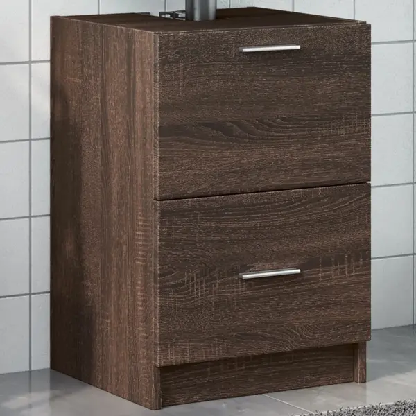 Gossi dulap de chiuveta, stejar maro, 40x37x59 cm, lemn prelucrat