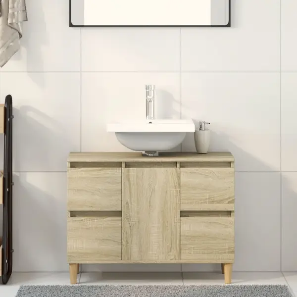 Gossi dulap de chiuveta, stejar sonoma, 80x33x60 cm, lemn prelucrat