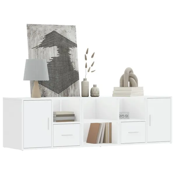 Gossi dulap de colt, alb, 160x40x45 cm, lemn prelucrat