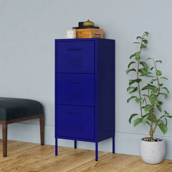 Gossi dulap de depozitare, bleumarin, 42,5x35x101,5 cm, otel