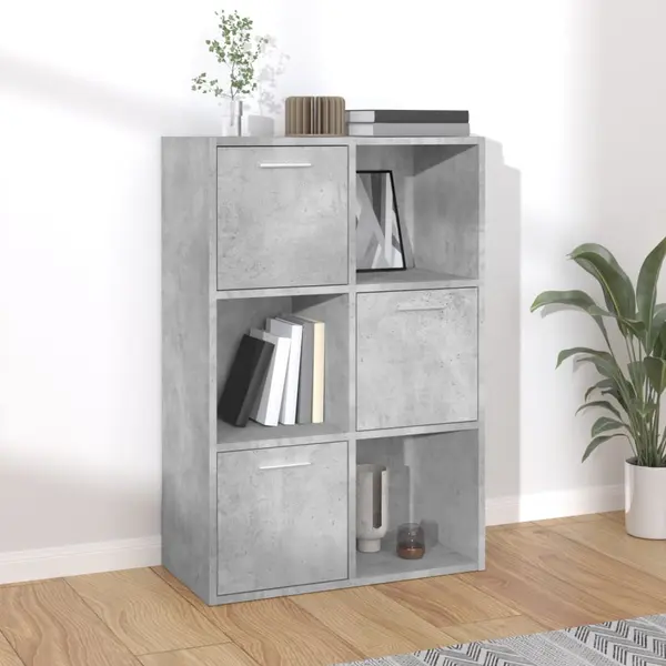 Gossi dulap de depozitare, gri beton, 60x29,5x90 cm, lemn prelucrat