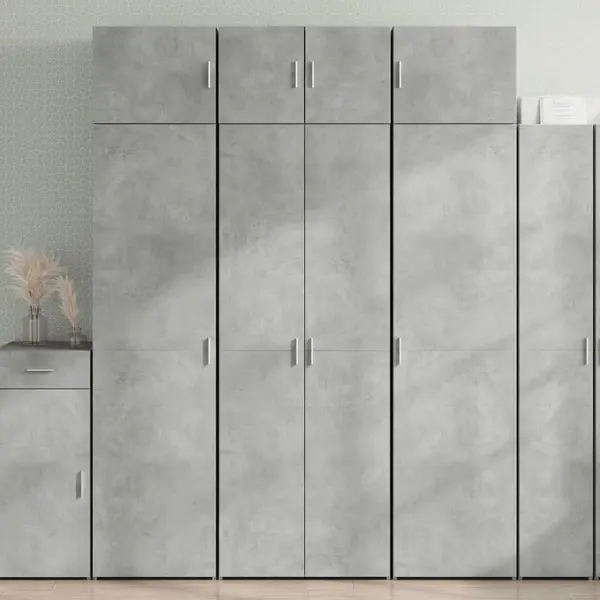 Gossi dulap de depozitare, gri beton, 70x42,5x225 cm, lemn prelucrat