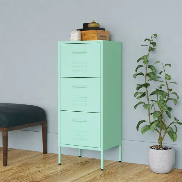 Gossi dulap de depozitare, menta, 42,5x35x101,5 cm, otel