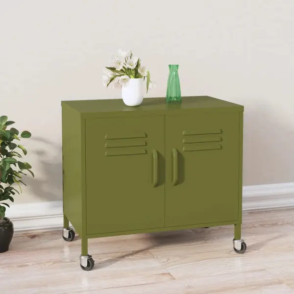 Gossi dulap de depozitare, verde masliniu, 60x35x56 cm, otel