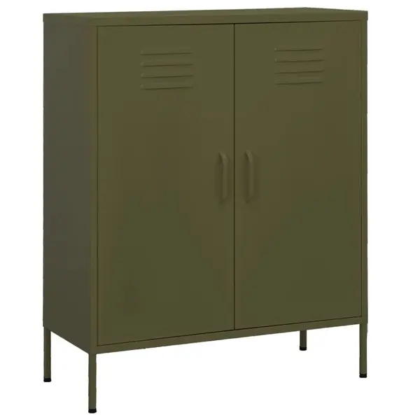 Gossi dulap de depozitare, verde masliniu, 80x35x101,5 cm, otel