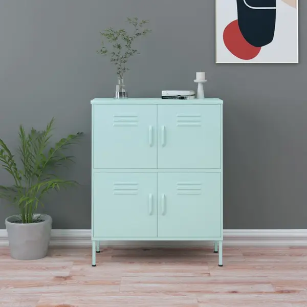 Gossi dulap de depozitare, verde menta, 80x35x101,5 cm, otel