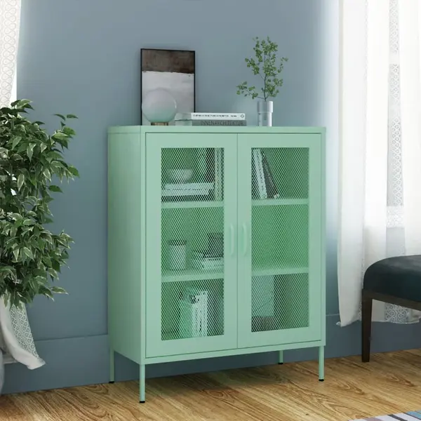 Gossi dulap de depozitare, verde menta, 80x35x101,5 cm, otel