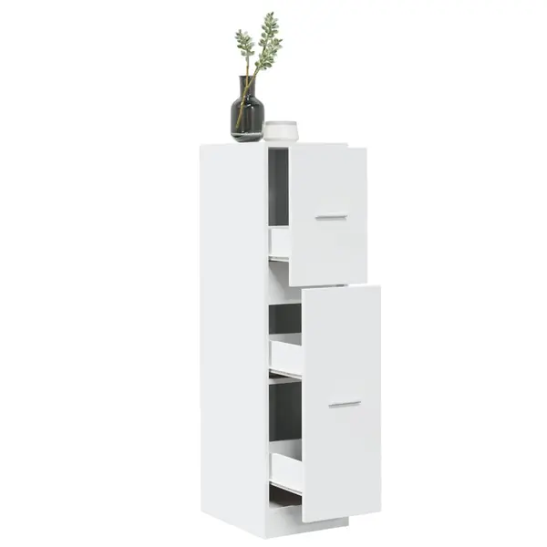 Gossi dulap de farmacie, alb, 30x41x118 cm, lemn prelucrat