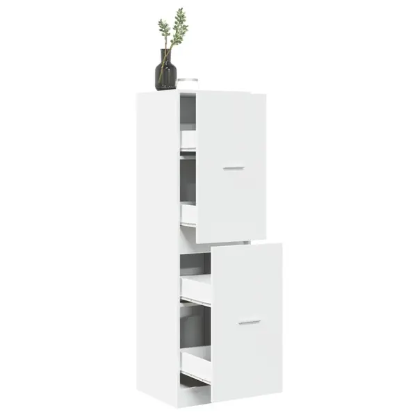 Gossi dulap de farmacie, alb, 40x41x144,5 cm, lemn prelucrat