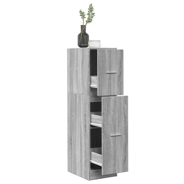 Gossi dulap de farmacie, gri beton, 30x41x118 cm, lemn prelucrat