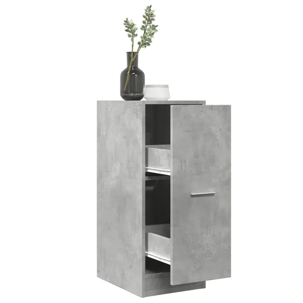Gossi dulap de farmacie, gri beton, 30x41x77,5 cm, lemn prelucrat