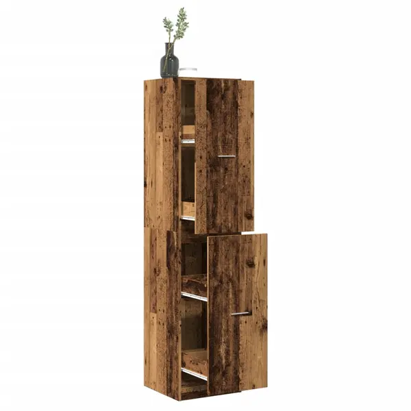 Gossi dulap de farmacie, lemn vechi, 40x41x174,5 cm, lemn prelucrat