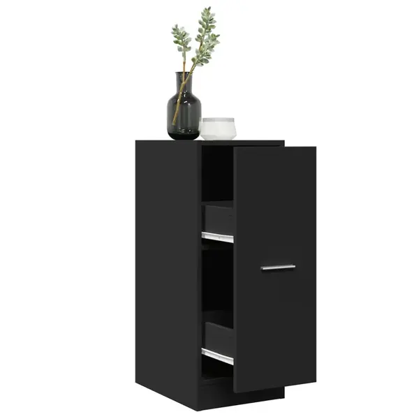 Gossi dulap de farmacie, negru, 30x41x77,5 cm, lemn prelucrat
