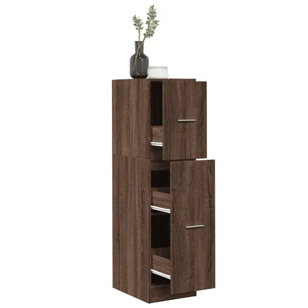 Gossi dulap de farmacie, stejar maro, 30x41x118 cm, lemn prelucrat