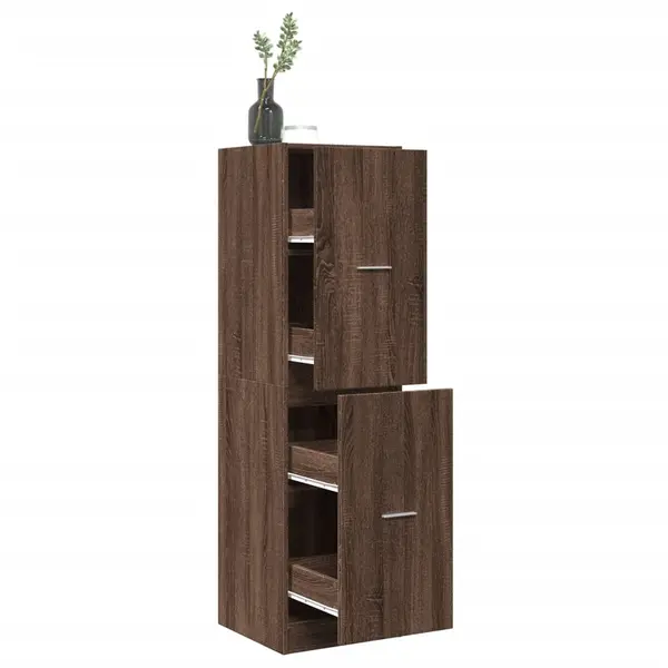 Gossi dulap de farmacie, stejar maro, 40x41x144,5 cm, lemn prelucrat