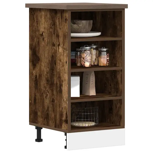 Gossi dulap de fund stejar afumat 40x44,5x81,5 cm lemn prelucrat