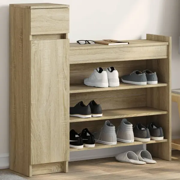 Gossi dulap de pantofi stejar sonoma 100,5x28x100 cm lemn prelucrat