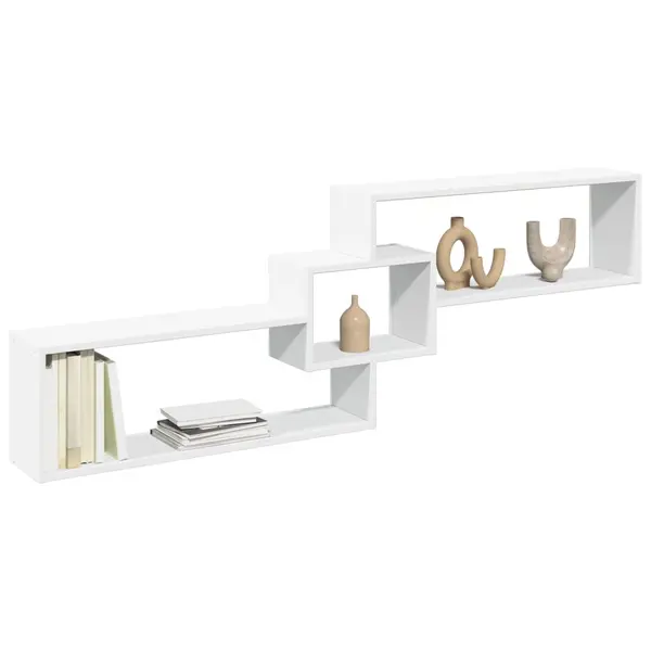 Gossi dulap de perete, alb, 158x18x53 cm, lemn prelucrat
