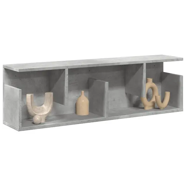 Gossi dulap de perete, gri beton, 100x20x30 cm, lemn prelucrat