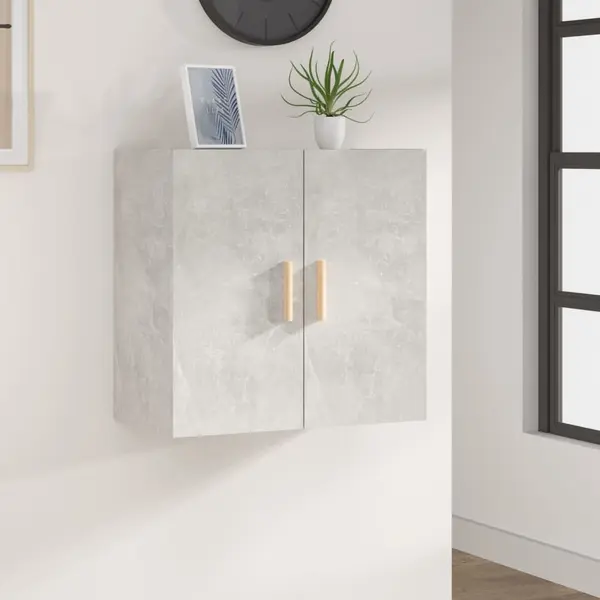 Gossi dulap de perete, gri beton, 60x30x60 cm, lemn prelucrat