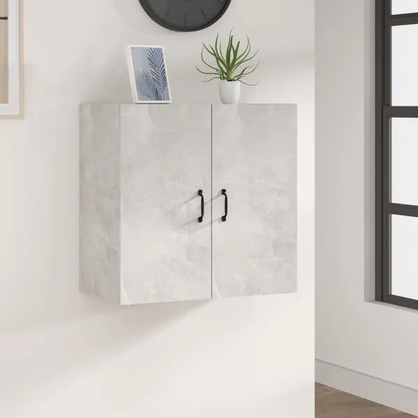 Gossi dulap de perete, gri beton, 60x31x60 cm, lemn prelucrat