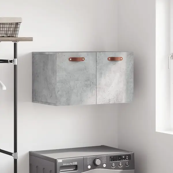 Gossi dulap de perete, gri beton, 60x36,5x35 cm, lemn prelucrat