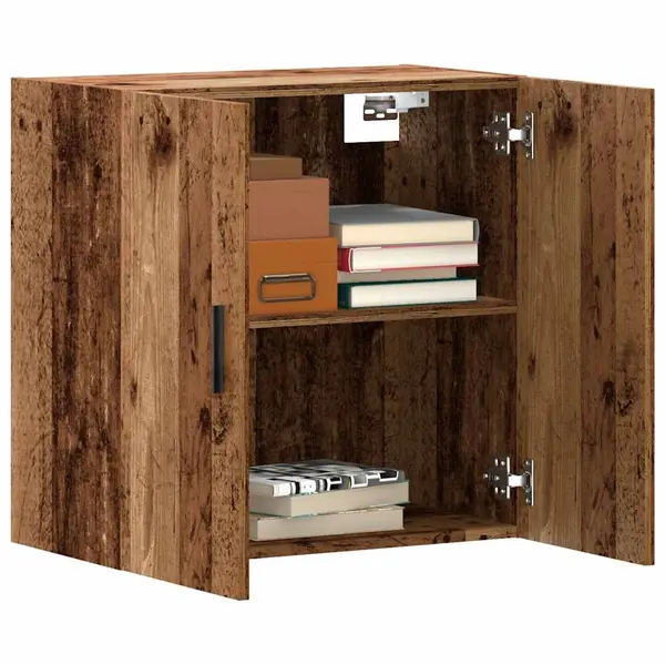 Gossi dulap de perete, lemn invechit, 60x31x60 cm, lemn prelucrat