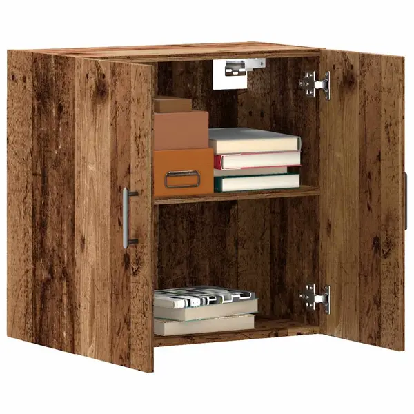 Gossi dulap de perete, lemn invechit, 60x31x60 cm, lemn prelucrat