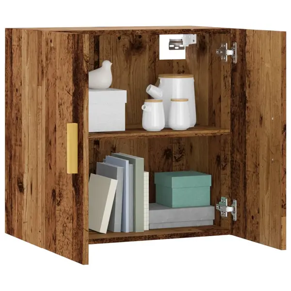 Gossi dulap de perete, lemn invechit, 60x31x60 cm, lemn prelucrat