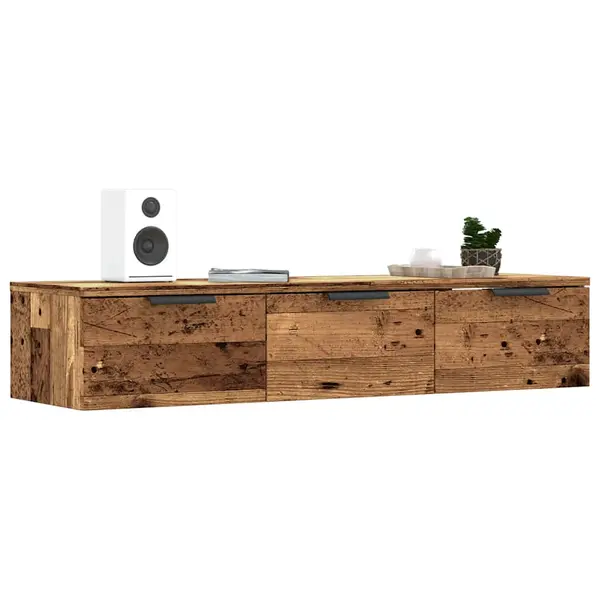 Gossi dulap de perete, lemn vechi, 102x30x20 cm, lemn prelucrat