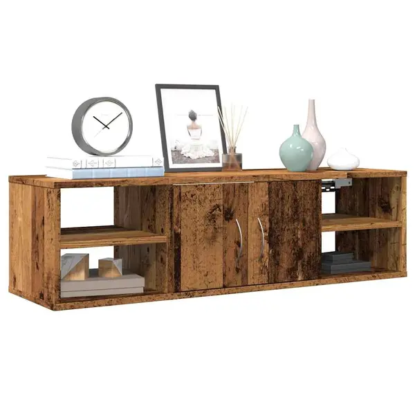 Gossi dulap de perete, lemn vechi, 102x30x29 cm, lemn compozit