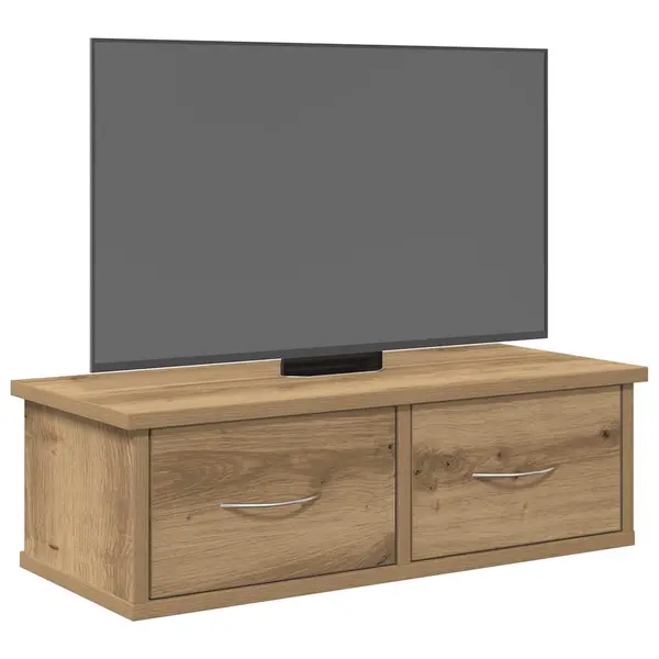 Gossi dulap de perete, stejar artizanal, 60x26x18,5 cm, lemn compozit