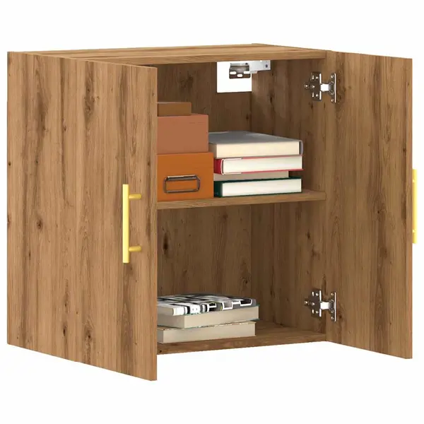 Gossi dulap de perete, stejar artizanal, 60x31x60 cm, lemn prelucrat