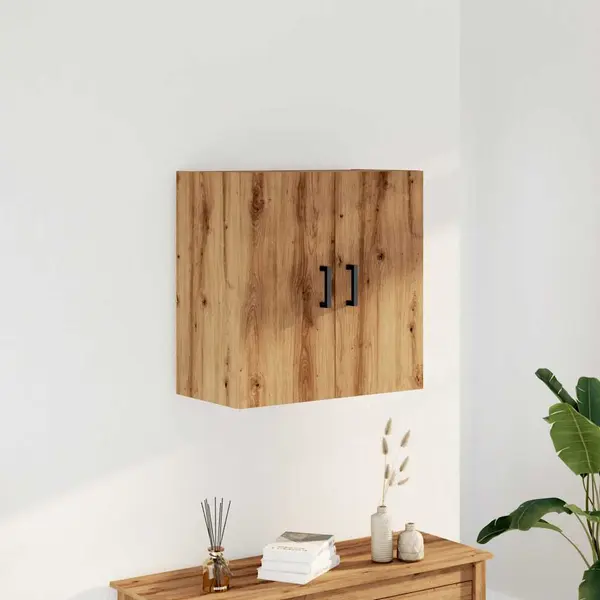 Gossi dulap de perete, stejar artizanal, 60x31x60 cm, lemn prelucrat
