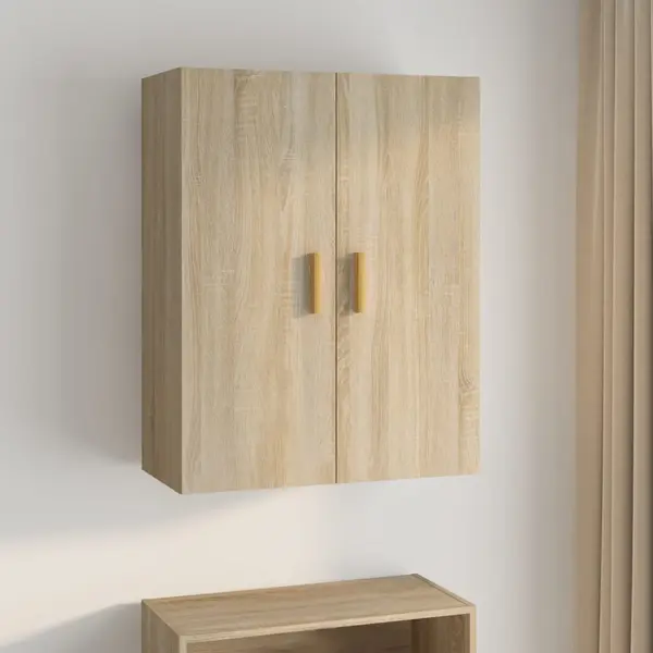 Gossi dulap de perete suspendat, stejar sonoma, 69,5x34x90 cm