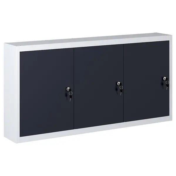 Gossi dulap de scule de perete, gri & negru, metal, stil industrial